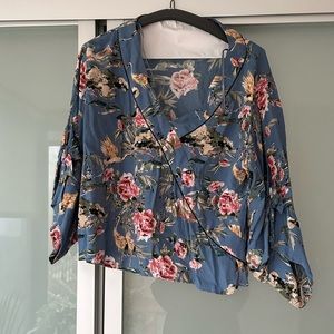 Zara basic floral top